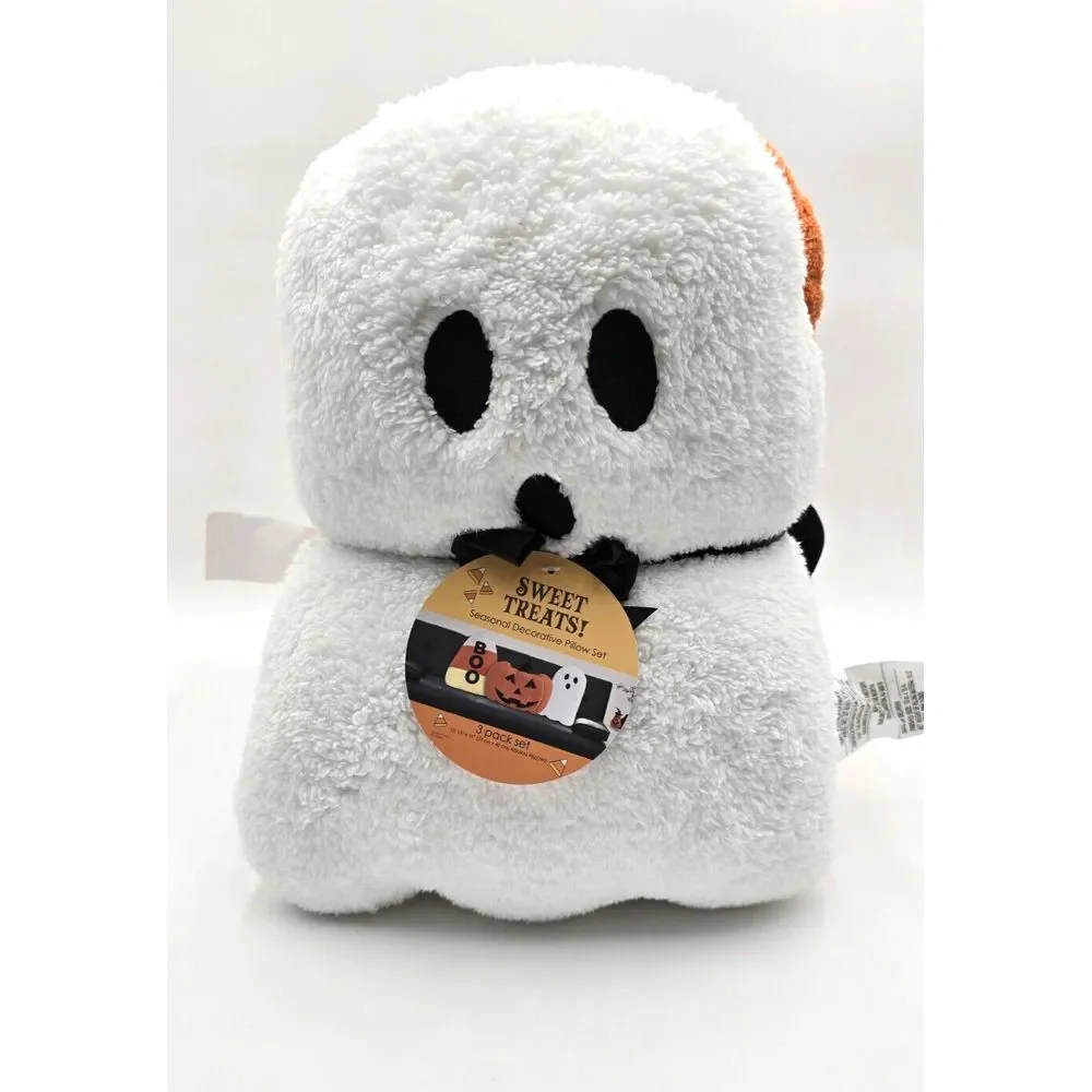 HALLOWEEN ‎ Pillows Set of 3 Pumpkin /Ghost /Candycorn NEW!